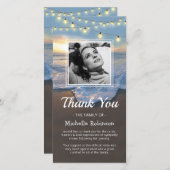 Ocean Sympathy Begrafenis Dank u kaart (Voorkant / Achterkant)