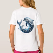 "Ocean Symphony Dolphin Print T-Shirt" T-shirt (Achterkant)