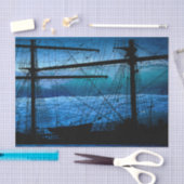 Ocean Tall Sailboat Decoupage Paper Tissuepapier