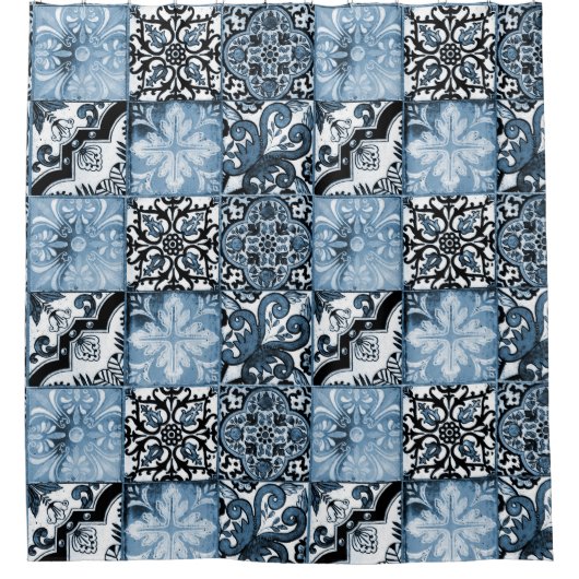 Ocean Tegel Douchegordijn (Voorkant)