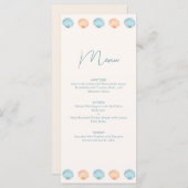 Ocean tekeningen Wedding Menu (Voorkant / Achterkant)