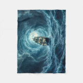 Ocean Tempest storm galjoen scheepsreis Fleece Deken (Voorkant)