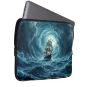 Ocean Tempest storm galjoen scheepsreis Laptop Sleeve (Voorkant Rechts)