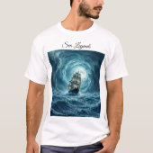 Ocean Tempest storm galjoen scheepsreis T-shirt (Voorkant)