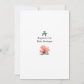 Ocean thema Baby shower Invitation Kaart (Achterkant)