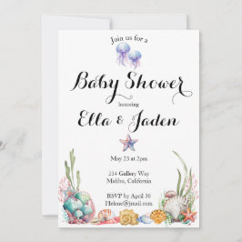 Ocean thema Baby shower Invitation Kaart