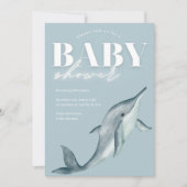 Ocean thema dolfijn baby shower kaart (Voorkant)