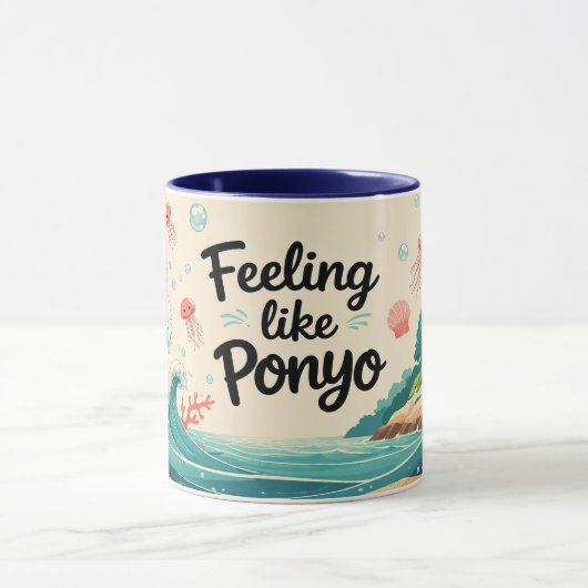 Ocean-thema Mok, Japanse Ponyo geïnspireerd! Mok (Midden)