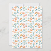 Ocean-Thema Onder het Zee meisje Verjaardagsfeest Kaart (Achterkant)