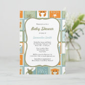 Ocean Theme Baby shower Invitation Kaart (Staand voorkant)