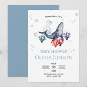 Ocean Theme Baby Shower Invite Kaart (Voorkant / Achterkant)