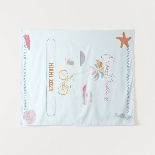 Ocean Theme Bachelorette Wandkleed (Voorkant (horizontaal))