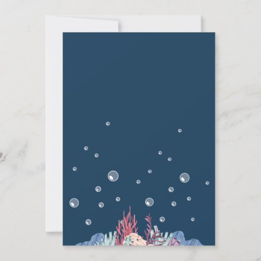 Ocean Theme Birthday Invitation Kaart (Achterkant)