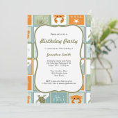 Ocean Theme Birthday Uitnodiging (Staand voorkant)