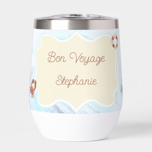 Ocean Theme Bon Voyage Personalized with Name (Voorkant)