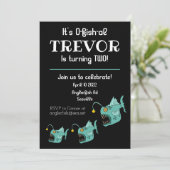 Ocean Theme Boys Birthday Anglerfish O-fish-al Kaart (Staand voorkant)
