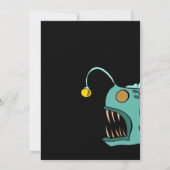 Ocean Theme Boys Birthday Anglerfish O-fish-al Kaart (Achterkant)