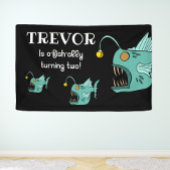 Ocean Theme Boys Birthday Anglerfish O-fish-al Spandoek