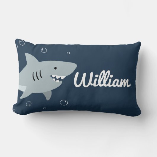 Ocean Theme Boys Room Decor, Schattigee kleine haa Kussen (Voorkant)