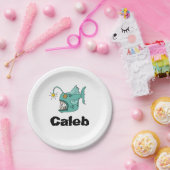 Ocean Theme Boys Verjaardag Anglerfish Paper Bord (Feest)