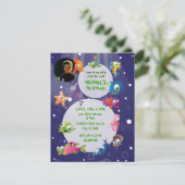 Ocean Theme Children's Birthday Party Invitation Kaart (Staand voorkant)