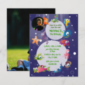 Ocean Theme Children's Birthday Party Invitation Kaart (Voorkant / Achterkant)