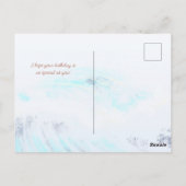 Ocean Theme Happy Birthday op maat van naam Briefkaart (Achterkant)