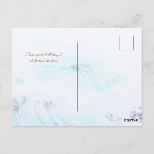 Ocean Theme Happy Birthday op maat van naam Briefkaart (Achterkant)