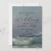 Ocean Theme Huwelijksuitnodiging Kaart (Voorkant)