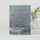Ocean Theme Huwelijksuitnodiging Kaart (Staand voorkant)