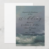 Ocean Theme Huwelijksuitnodiging Kaart (Voorkant / Achterkant)