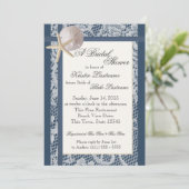 Ocean Theme Marine Blauwe Trouwdouche Kaart (Staand voorkant)