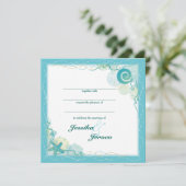 Ocean Theme Wedding invitation Kaart (Staand voorkant)