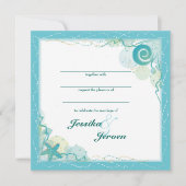 Ocean Theme Wedding invitation Kaart (Voorkant)