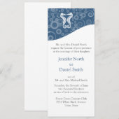 Ocean Theme Wedding Invitions Sjabloon Kaart (Voorkant / Achterkant)