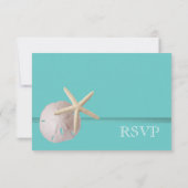 Ocean Theme Wedding Reactie RSVP Kaartje (Achterkant)
