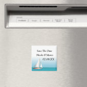 Ocean Theme Wedding Save the Date Magneet (Insitu (Vaatwasser))