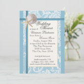 Ocean Theme Wedding Shower Kaart (Staand voorkant)