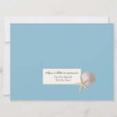 Ocean Theme Wedding Shower Kaart (Achterkant)