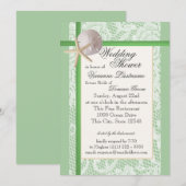 Ocean Theme Wedding Shower Mint Groen Kaart (Voorkant / Achterkant)