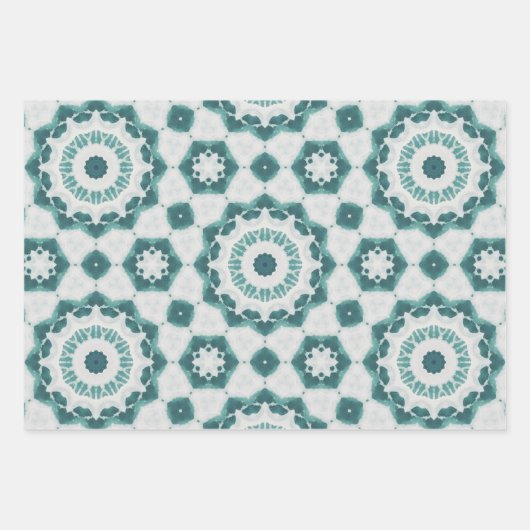 Ocean Theme Wrapping Paper Flat Sheet Set van 3 (Voorkant 3)