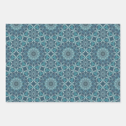 Ocean Theme Wrapping Paper Flat Sheet Set van 3 (Voorkant 2)