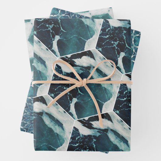 Ocean Theme Wrapping Paper Flat Sheet Set van 3 (In situ)