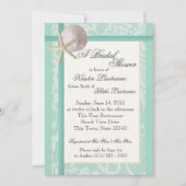 Ocean Theme Zee Foam Green Wedding Shower Kaart (Voorkant)