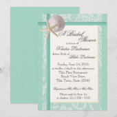 Ocean Theme Zee Foam Green Wedding Shower Kaart (Voorkant / Achterkant)