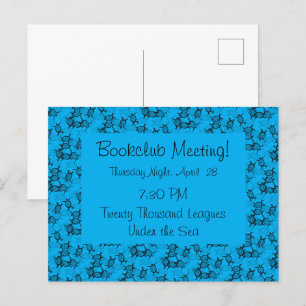 Ocean Theme Zee Turtles Bookclub Herinnering Briefkaart