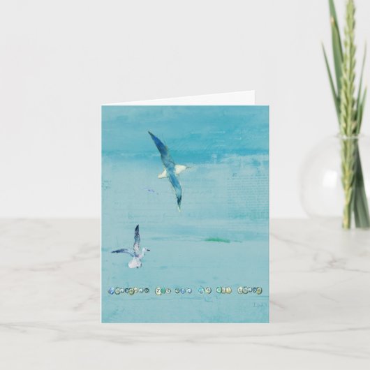 Ocean themed greeting card kaart (Voorkant)