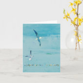 Ocean themed greeting card kaart (Gele Bloem)