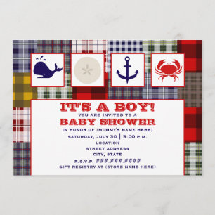 Ocean ThMED Baby shower Invitation - Pset Kaart
