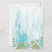 Ocean ThMET Beach Bridal Shower Invitation Kaart (Achterkant)